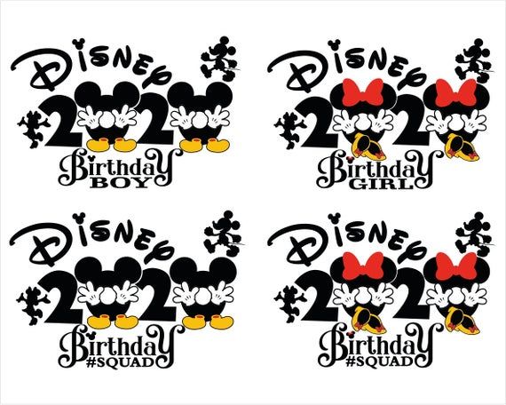Disney Mickey Birthday SVG